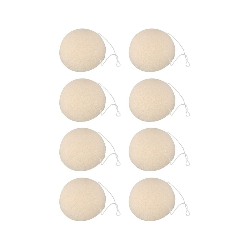 White 8X Face Natural Konjac Cleaning Sponge