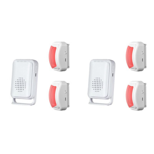 4X Bed Alarms for Elderly Dementia Patients - Wireless Motion Sensor Fall Detection Prevention Devices