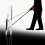 3X Aluminum Folding Cane 4-Sec Folding Cane with Rolling Tip for Blind Walking Stick 3
