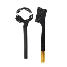 Coffee Tool Cleaning Brush Set Double-Headed Curved Coffee Brush Long-Handled Brewer Cleaning Set Coffee Brush