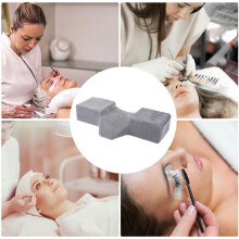 Lash Nekkussen voor Wimperextensions Ergonomisch Wimperkussen Traagschuim Lash Bedkussen+Zijvak Ergonomische Curve Grijs