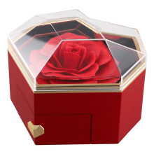 Tanabata Valentine'S Day Corner Love Eternal Flower Gift Jewelry Box Ring Earnail Necklace Roses Storage Box