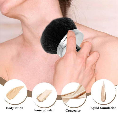 Makeup Brush for Bronze Blend Self Tan Back Applicator Provides Unblemished Application Without Streaking Brush Silver 2