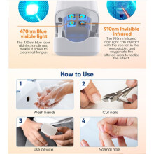 Nagelpilz-Reinigungslicht mit LED-Anzeige, Gerät Zur Nagelpilz-Behandlung bei Onychomykose, Licht für Finger-/Zehennägel A