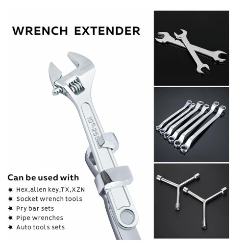 Wrench Extender Tool Bar,Torque Adaptor Wrench Extension,Extra-Long 15 Inch Wrench Extension for Maximum Leverage