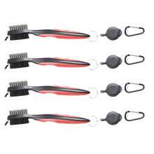 Club Cleaning Brush, Double-Sided Cleaning Tool, Nylon Steel Brush, Cleaning Tool Accessories Red