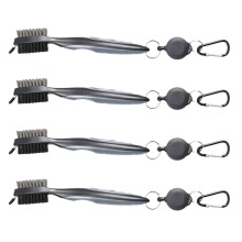 Club Cleaning Brush, Double-Sided Cleaning Tool, Nylon Steel Brush, Cleaning Tool Accessories Gray