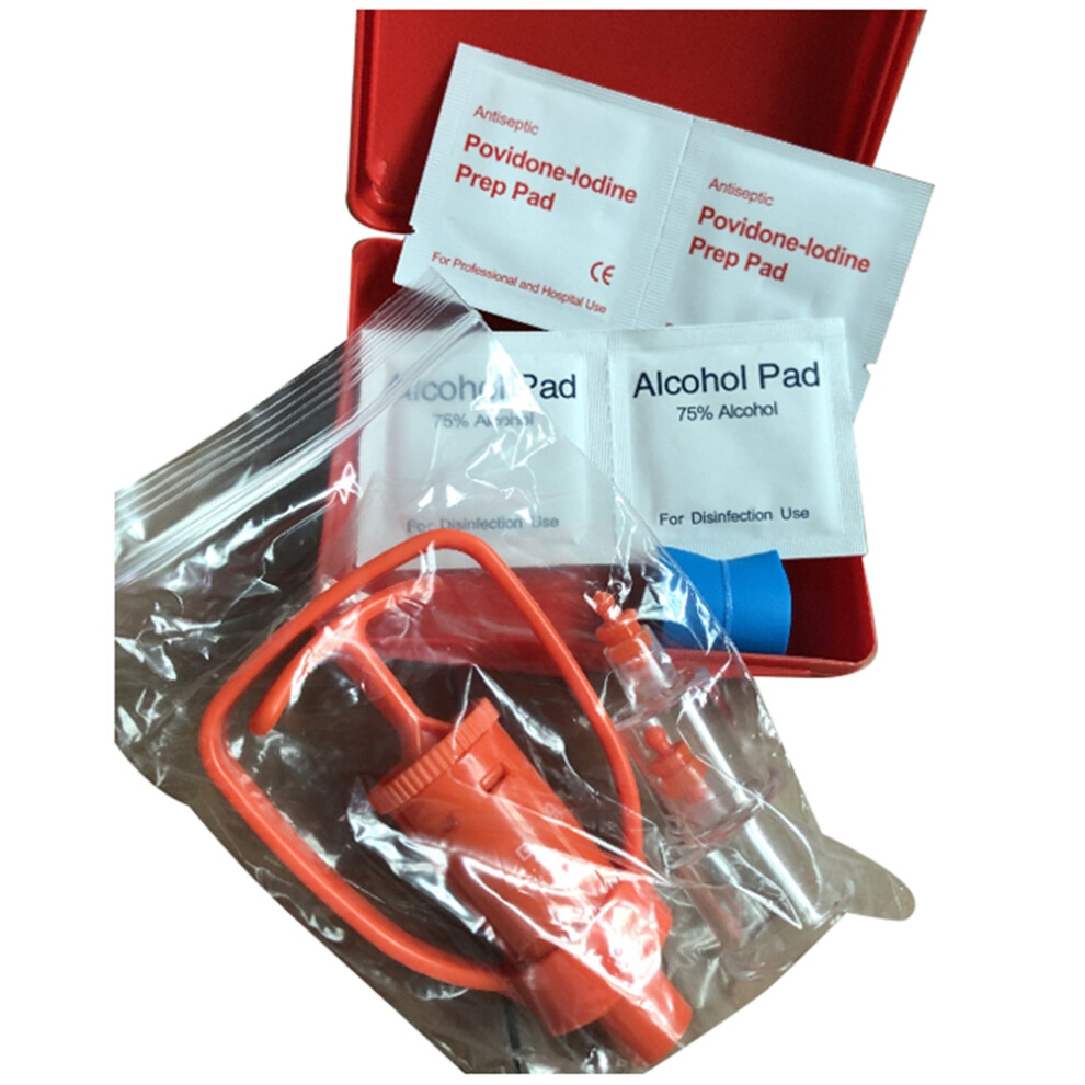 Snake Bite Kits, Bee Sting Kits, Venoms Extractor Suction Pumps, First Aids for Bites & Stings While Camping