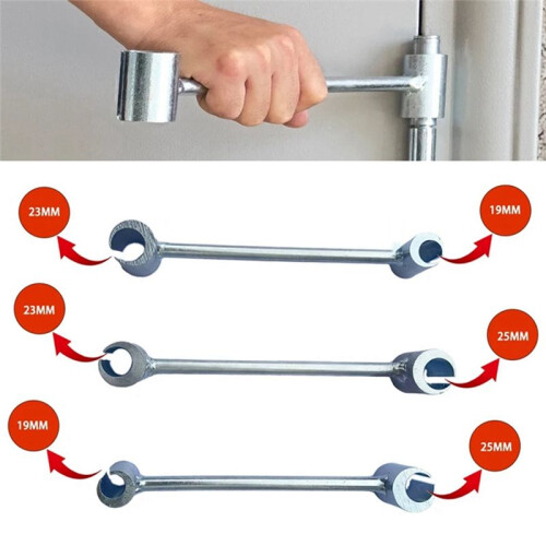 Hinges Adjusting Wrench Double-End Hook Spanner Spanner Key for Round Bolt Hand Tools Adjustable Wrench Tools 19mm+23mm 1