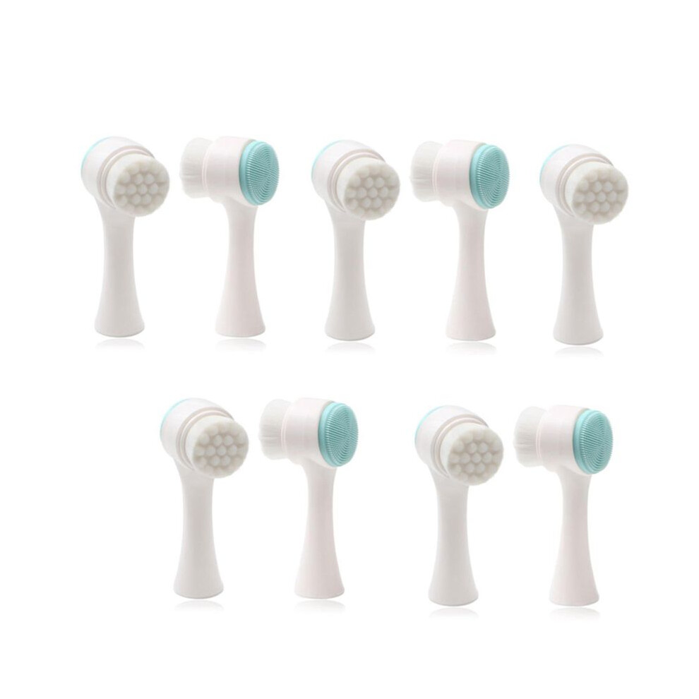 3D Double-Sided Facial Cleanser, Manual Massage Facial Brush, Soft Bristle Double-Sided Facial Cleanser