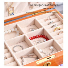 Schmuckschatulle Aus Massivholz im Vintage-Stil, Große Kapazität, Schmuckaufbewahrungsbox, Schmuck Zur Schmuckaufbewahrung, Holzbox, Farbe A