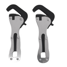 2pcs Stubby Pipe Vise Wrench, Stubby Wrench, Self Adjusting Wrench,Portable Multifunctional Wrench