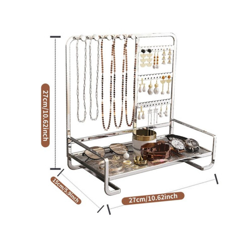 Schmuck-Organizer, Schmuck-Display, Modisches Armband-Display, Schmucktablett, Gold 1