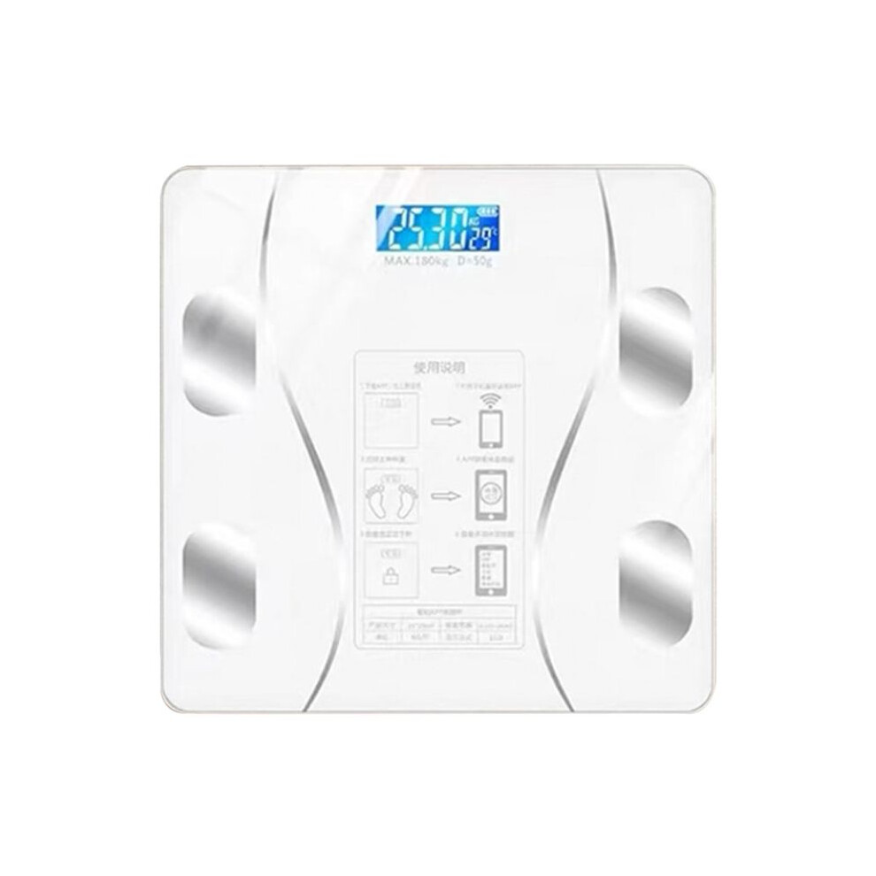 White Body Fat Scale For Effective Weight Management Ultra-Precise Home Weighing Scale