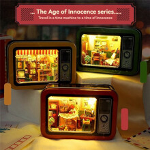 Diy Hut Handmade Tinplate Box Childhood Memory Model Children'S Toys Birthday Gift TH19