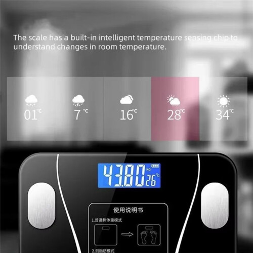 Body Fat Scale for Effective Weight Management Ultra-Precise Home Weighing Scale White 1