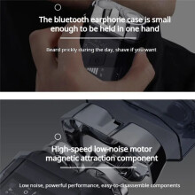SJ-603 Portable Cool Transparent Double- Magnetic Floating Shaver Full Body Washable Electric Men'S Shaver