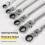 Movable- Dual-Purpose Open-Ended Ratchet Wrench Multi-Function Quick Shaking Wrench 5