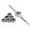 8Pcs Metric Die Set M3/M4/M5/M6/M8/M10/M12 Tool Set Combination for Thread Repair Tapping 1