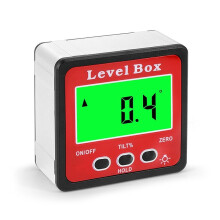 Digital Level Box Goniometro Angle Finder Indicatore di Livello a 90 Gradi Inclinometro con Indicatore di Livello con Retroilluminazione a Base