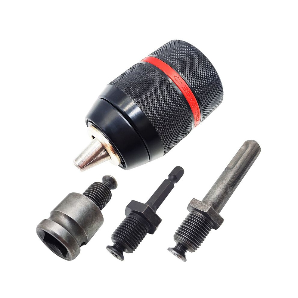 13Mm Chuck Set Hand-Tight Self-Locking Chuck Impact Electric Hammer Wrench Conversion Round Hexagon Handle 6033206399429