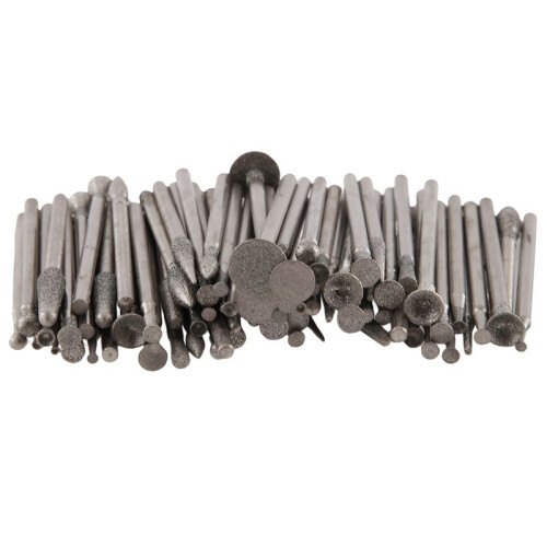 80Pcs/Set 2.35Mm Shank Grinding Bits Polishing Emery Diamond Bits Peeling Polishing Bits Grinding Point 1
