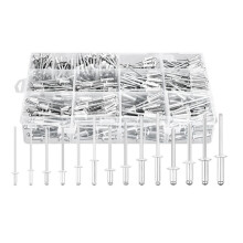 600-Teiliges -Nieten-Sortimentsset, 14 GrößEn Aluminiumnieten 3/32 Zoll, 1/8 Zoll, 5/32 Zoll, 3/16 Zoll, Verschiedene Nieten