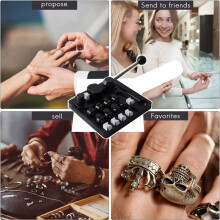 Ring Bender Machine for Spoon Rings Making, Ring Bending Tool for Jewelry Maker with Nylon Dies Rings Making Kit