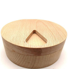 Jewelry Storage Decorative Box Medicine Multi-Grid Classification Wooden Box Round Pill Storage Box Wooden Box