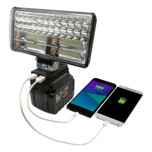 LED Work Lights Flashlight Electric Torch Spotlight Car Lamp for 18V Li-Ion Battery Adapter BL1815 BL1830 -8 Inch