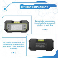 Waterpas Inclinometer Dubbele As Digitale Gradenboog Meethoek Liniaal Biax Oplaadbare Magnetische Waterpasdoos