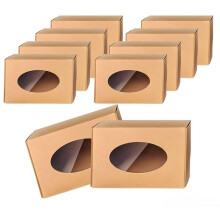 30 Boîtes à Savon avec Fenêtre, Idéales pour Présenter Vos Savons de Manière Attrayante et Professionnelle. Marron.