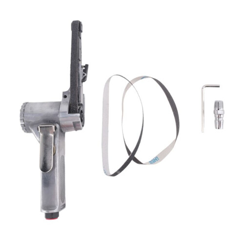 Lixadeira de Correia de Ar de 3/8 Polegadas MáQuina de Lixar de ÂNgulo de Ar com Correias de Lixar para Lixar Pequeno com Compressor de Ar