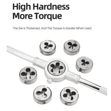 8Pcs Metric Die Set M3/M4/M5/M6/M8/M10/M12 Tool Set Combination for Thread Repair Tapping