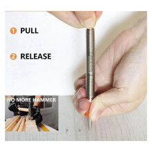2Pcs Spring Tool Set 1/32In, 1/16In, 3/32In, 1/8In Nail Punch, Spring Loaded Rivet Removal Set for Wood