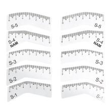 5 Pairs Eyebrow Ruler DIY Eye Brow Drawing Guide Styling Shaping Grooming Template Card Eyebrow Easy Make Tools