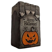 Halloween Pumpkin Lantern Box Treasure Wooden Box Halloween Props for Party Decor Trick or Festive Ornament