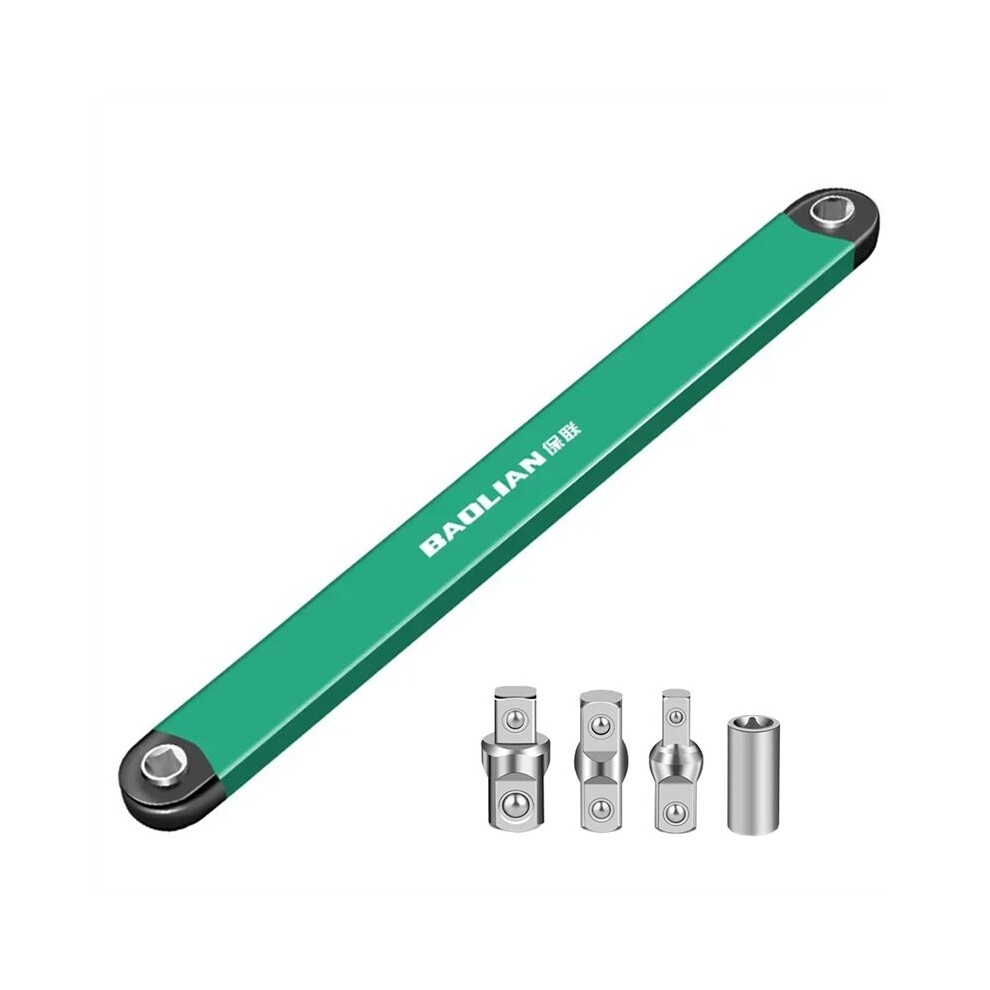 Baolian Dual Offset Extension Wrench Multi Functional Tool With Drive Adapters Universal For Tight Spaces 4711498938329