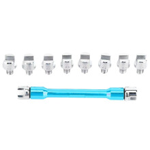 Motorcycle Handle Spoke Wrench CNC Spanner Set 5.0-6.8 Length 93mm/3.7in for Most Motorbike Tire Repair Wrench
