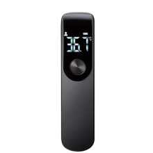Digital Infrared Thermometer Highly Sensitive Non-Contact Body Temperature Measuring Meter Hygrometer Black