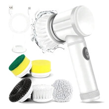Electric Rotate Scrubber Cordless Rotate Scrubber with Replaceable Brush Heads Electric Cleaning Brush Cleaning Tools