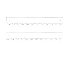 Acryl Kettinghouder 2-Pack, Wandgemonteerde Kettingorganizer, Hangende Sieradenorganizer met 12 Haken