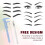 Eyebrow Mapping Kit, Eyebrow Makeup Position Mapping Mark Tools for Eyebrow Lip Skin 6