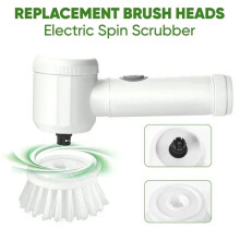 Electric Rotate Scrubber Cordless Rotate Scrubber with Replaceable Brush Heads Electric Cleaning Brush Cleaning Tools