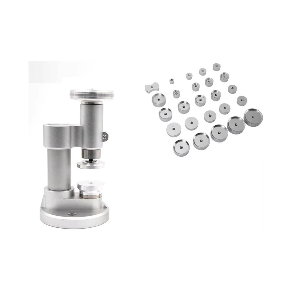 E25 Metal Glass Machine New Pressing Watch Back Cover Bottom Cover Glass Machine Repair Tool Set Silver 6031540408869