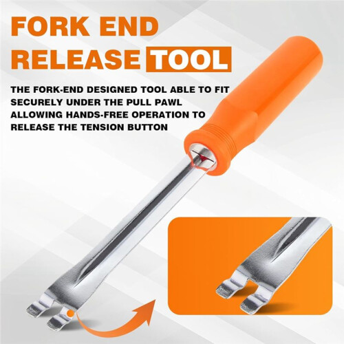 2PCS Automatic Slack Adjuster Tools,5/16in Double Square Ratcheting Wrench & Fork End Release Tool,Brake Adjustment Tool 1