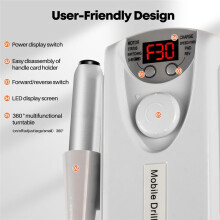Portable Nail Polish Grinder Battery-Powered Nail Polish Grinder for Gel Nails Polish Rechargeable Portable Nail EU Plug
