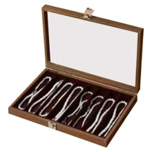 Put Pearl Necklace Storage Box with Lid, Glass Dustproof Long Bracelet, Bead Jewelry, Thick Neck Chain Jewelry Box