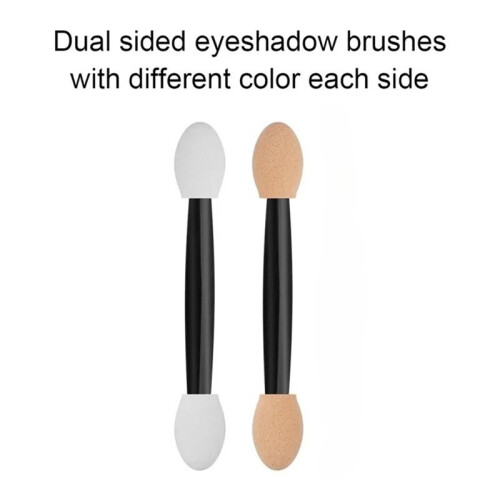 Cut 120 Disposable Double-Sided Applicators Including Container Length Eye Shadow Brush Eyes Hadow Sponge 2