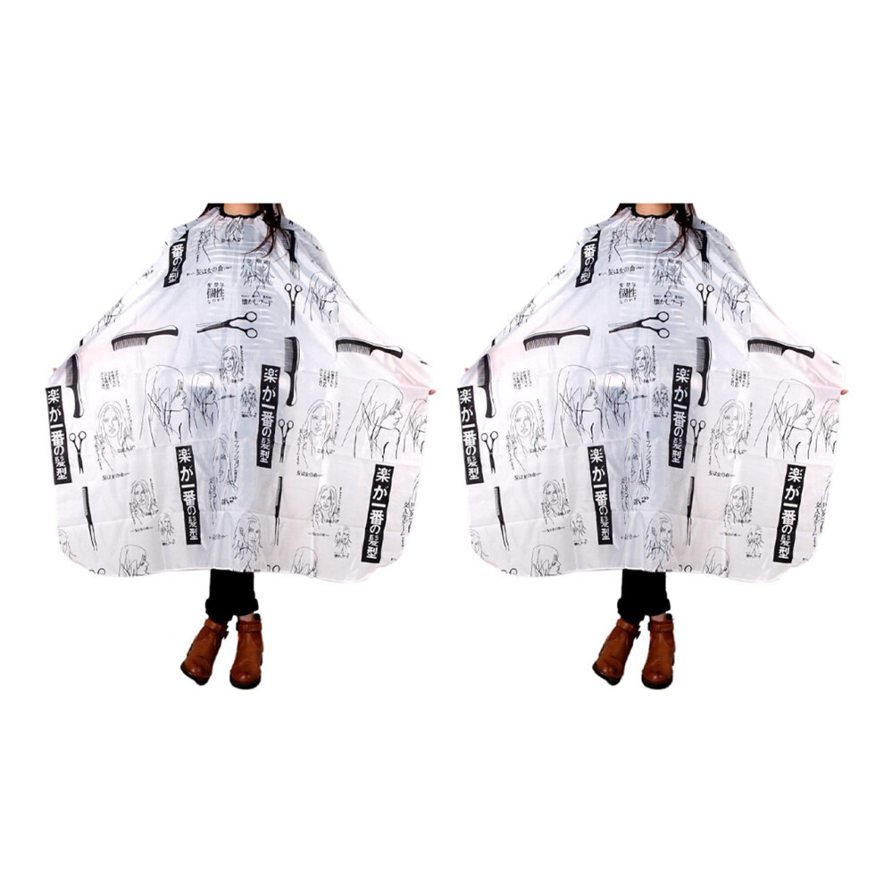 Black 2X Adult Salon Barber Gown Cape Hairdressing Hairdresser Hair Cutting Cloth